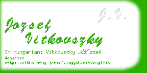 jozsef vitkovszky business card